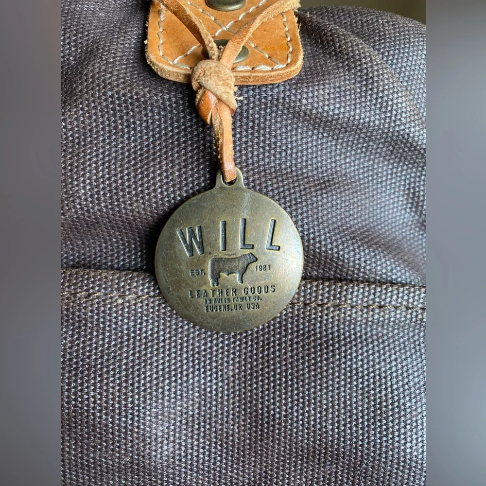 WILL LEATHER GOODS Canvas & Leather Overnighter/Briefcase/Laptop Bag